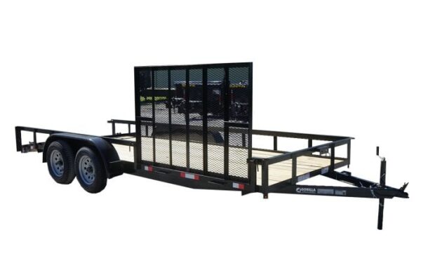 6.4x18 Dovetail Utility Trailer with Side Gate (2) 3,500lb Axle - Image 2