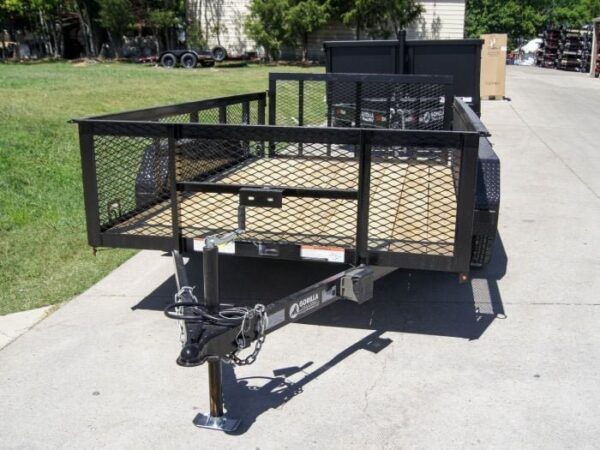 6.4x12 Dovetail Utility Trailer with 2ft Mesh Sides (2) 3,500lb Axles - Image 2