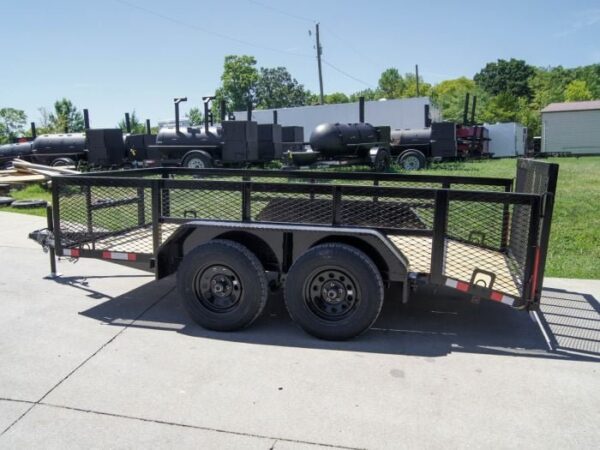 6.4x12 Dovetail Utility Trailer with 2ft Mesh Sides (2) 3,500lb Axles - Image 3