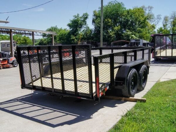 6.4x12 Dovetail Utility Trailer with 2ft Mesh Sides (2) 3,500lb Axles - Image 5