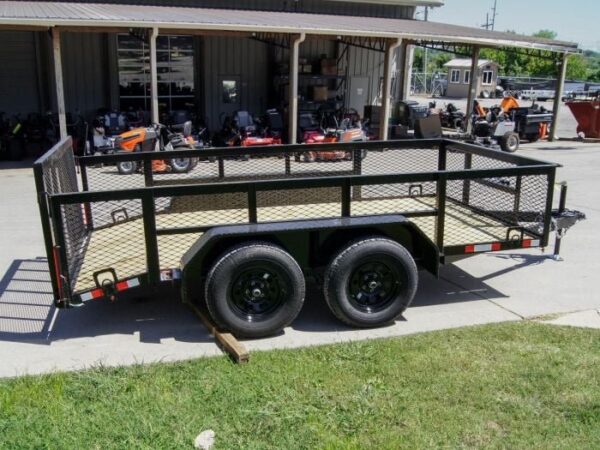 6.4x12 Dovetail Utility Trailer with 2ft Mesh Sides (2) 3,500lb Axles - Image 6