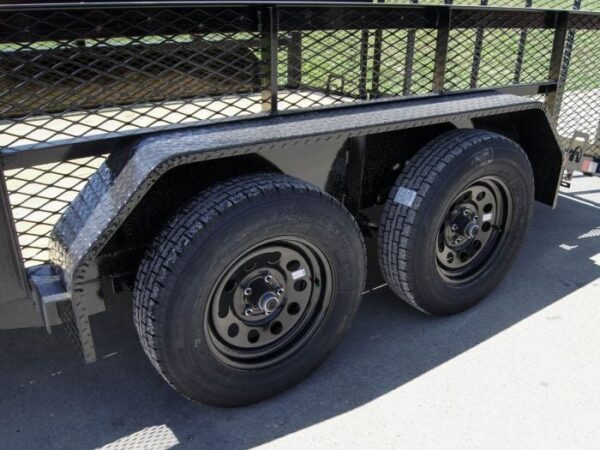 6.4x12 Dovetail Utility Trailer with 2ft Mesh Sides (2) 3,500lb Axles - Image 11