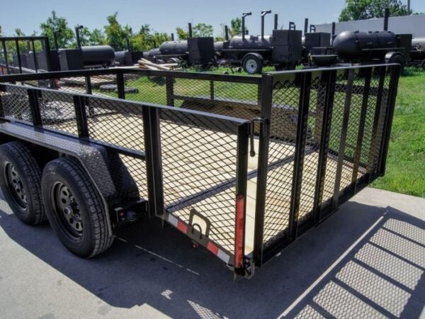 6.4x12 Dovetail Utility Trailer with 2ft Mesh Sides (2) 3,500lb Axles - Image 12