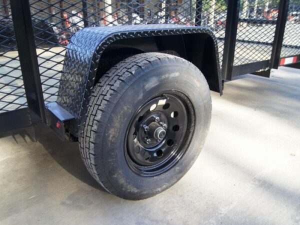 6.4x14 Dovetail Utility Trailer with 2ft Mesh Sides 3,500lb Axle - Image 14