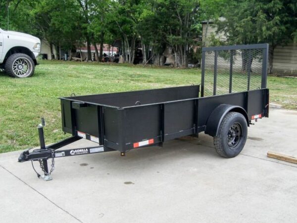 5' X 10' Utility Trailer Straight Deck 18" Sides Tall Gate