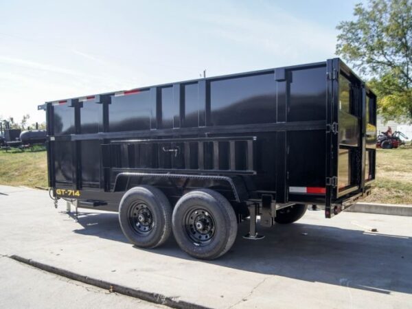 7x14 Telescopic Dump Trailer with 4ft Sides (2) 7K Axles - Image 4