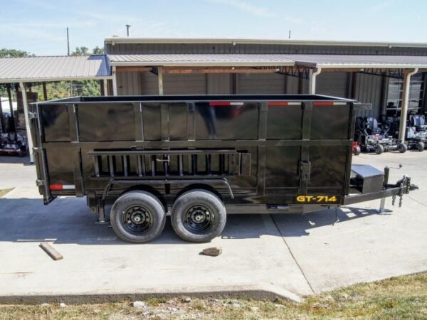 7x14 Telescopic Dump Trailer with 4ft Sides (2) 7K Axles - Image 7