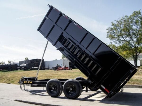 7x14 Telescopic Dump Trailer with 4ft Sides (2) 7K Axles - Image 12