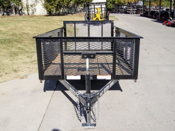 5x10 Dovetail Utility Trailer 2ft Mesh 3500lb Axle - Image 2