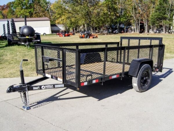 5x10 Dovetail Utility Trailer 2ft Mesh 3500lb Axle