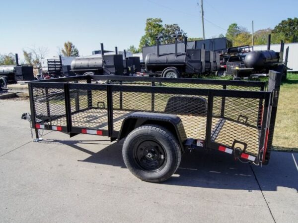 5x10 Dovetail Utility Trailer 2ft Mesh 3500lb Axle - Image 3