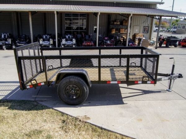 5x10 Dovetail Utility Trailer 2ft Mesh 3500lb Axle - Image 5