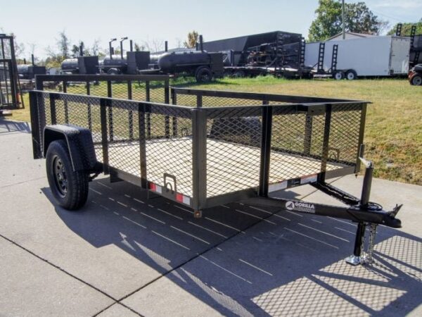 6.4x10 Dovetail Utility Trailer with 2ft Mesh Sides 3,500lb Axle