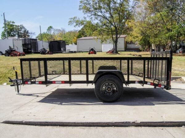 6.4x12 Dovetail Utility Trailer 2ft Mesh Side 3,500lb Axle - Image 3