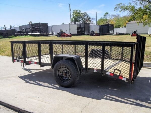 6.4x12 Dovetail Utility Trailer 2ft Mesh Side 3,500lb Axle - Image 4