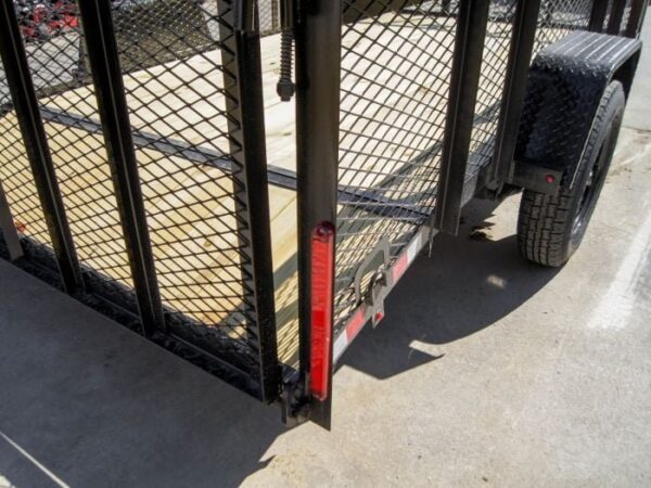 6.4x12 Dovetail Utility Trailer 2ft Mesh Side 3,500lb Axle - Image 12