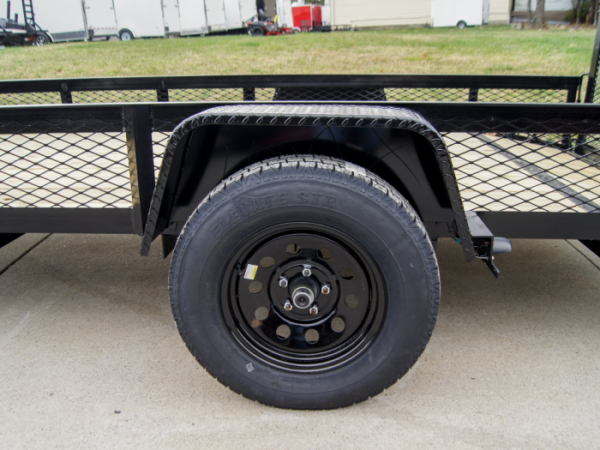 6.4x12 Dovetail Utility Trailer with 1ft Mesh Sides 3,500lb Axle - Image 3