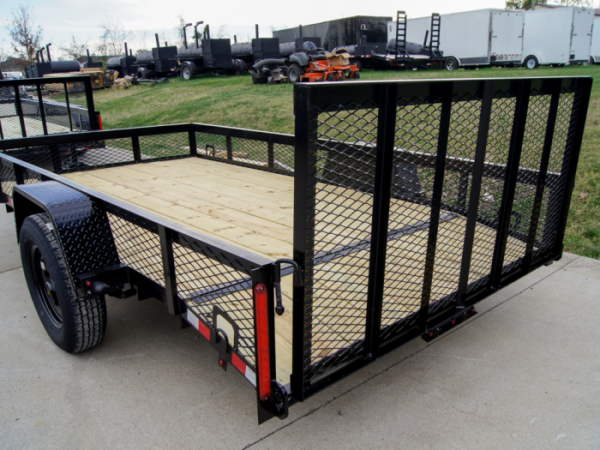 6.4x12 Dovetail Utility Trailer with 1ft Mesh Sides 3,500lb Axle - Image 4