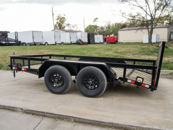 6.4x12 Dovetail Utility Trailer with 1ft Mesh Sides (2) 3,500lb Axles - Image 2