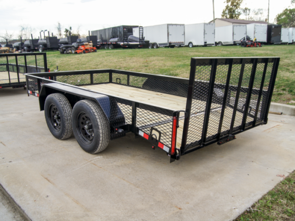 6.4x12 Dovetail Utility Trailer with 1ft Mesh Sides (2) 3,500lb Axles - Image 3