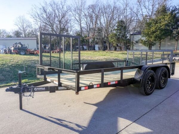 7x14 Dovetail Utility Trailer Side Gate (2) 3500lb Axles