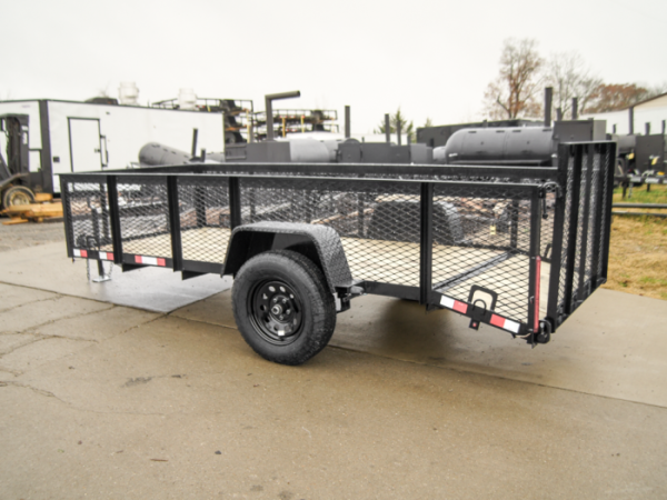 5x12 Dovetail Utility Trailer with 2ft Mesh Sides 3,500lb Axle - Image 4