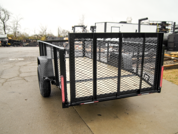 5x12 Dovetail Utility Trailer with 2ft Mesh Sides 3,500lb Axle - Image 5