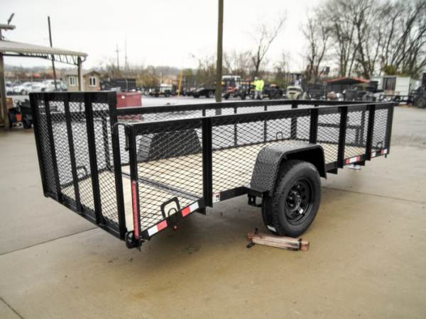 5x12 Dovetail Utility Trailer with 2ft Mesh Sides 3,500lb Axle - Image 6