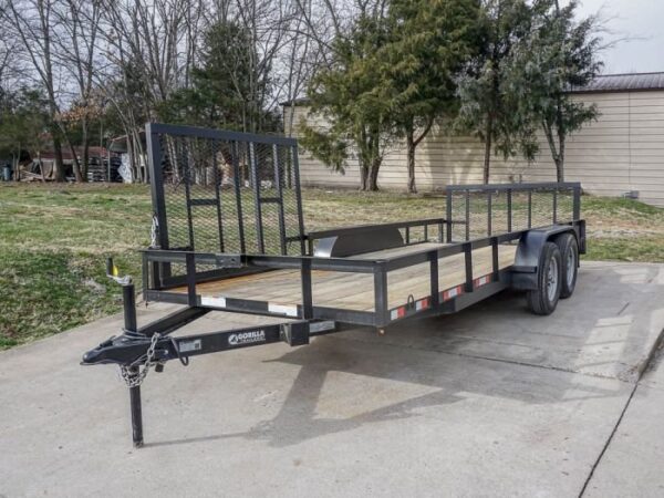 6.4x18 Dovetail Utility Trailer with Side Gate (2) 3,500lb Axle - Image 3