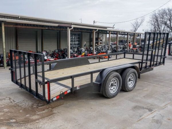 6.4x18 Dovetail Utility Trailer with Side Gate (2) 3,500lb Axle - Image 8