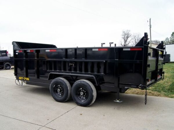 7x16 Telescopic Dump Trailer with 3ft Sides (2) 7K Axles - Image 5