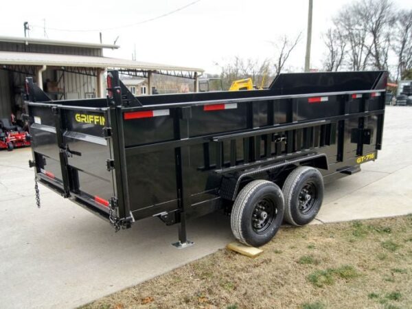 7x16 Telescopic Dump Trailer with 3ft Sides (2) 7K Axles - Image 7