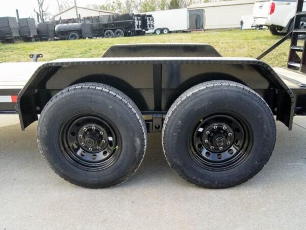 7x14 IBeam Equipment Trailer (2) 7K Axles with Stand-Up Ramps