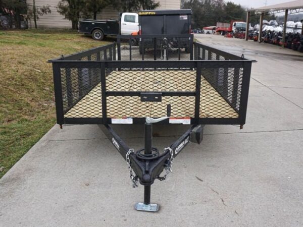 6.4x14 Dovetail Utility Trailer with 2ft Mesh Sides (2) 3500lb Axle