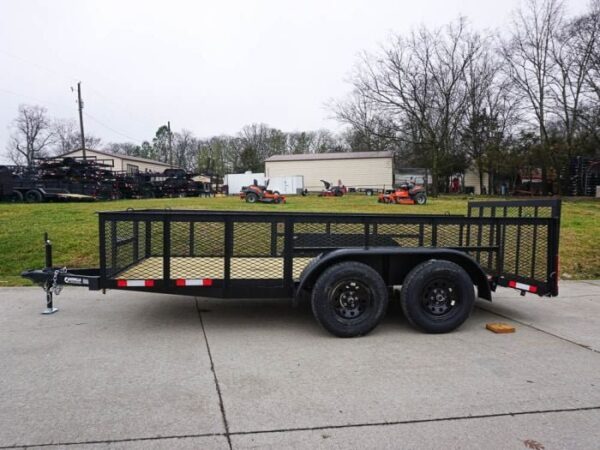 6.4x14 Dovetail Utility Trailer with 2ft Mesh Sides (2) 3500lb Axle - Image 3