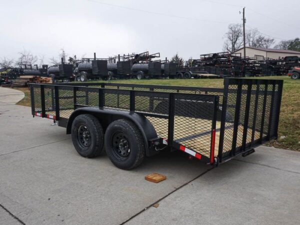 6.4x14 Dovetail Utility Trailer with 2ft Mesh Sides (2) 3500lb Axle - Image 4