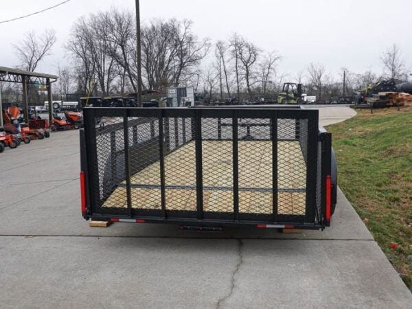 6.4x14 Dovetail Utility Trailer with 2ft Mesh Sides (2) 3500lb Axle - Image 5