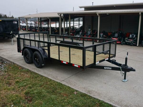 6.4x14 Dovetail Utility Trailer with 2ft Mesh Sides (2) 3500lb Axle - Image 7