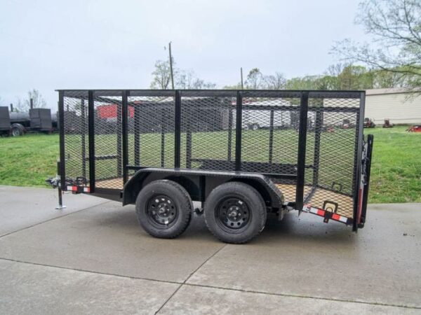 6.4x12 Dovetail Utility Trailer with 4ft Mesh Sides (2) 3,500lb Axles - Image 3