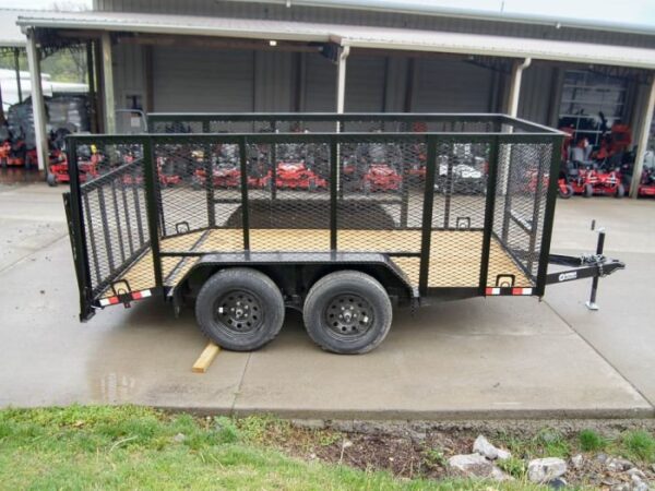 6.4x12 Dovetail Utility Trailer with 4ft Mesh Sides (2) 3,500lb Axles - Image 7