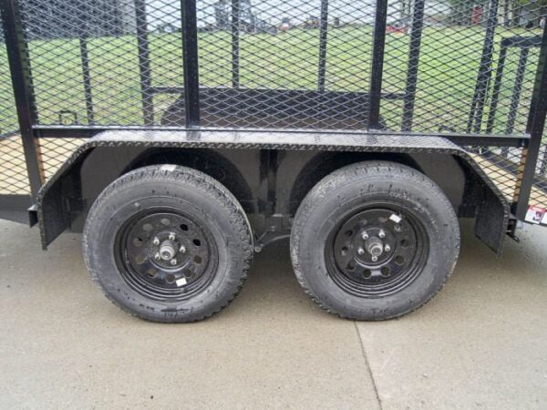 6.4x12 Dovetail Utility Trailer with 4ft Mesh Sides (2) 3,500lb Axles - Image 14