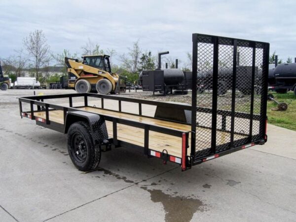 5x14 Straight Deck Utility Trailer Tall Gate 3,500lb Axle - Image 4