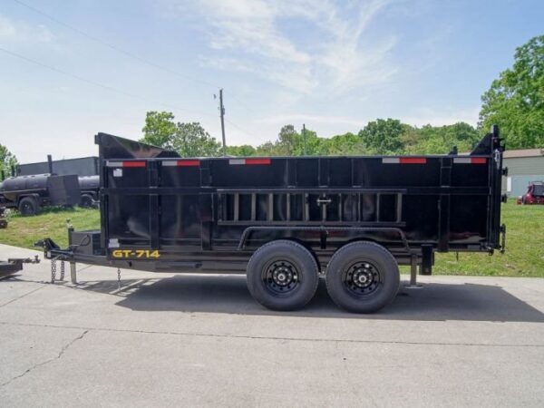 7x14 Telescopic Dump Trailer with 3ft Sides (2) 7K Axles - Image 3