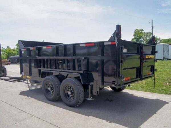 7x14 Telescopic Dump Trailer with 3ft Sides (2) 7K Axles - Image 4