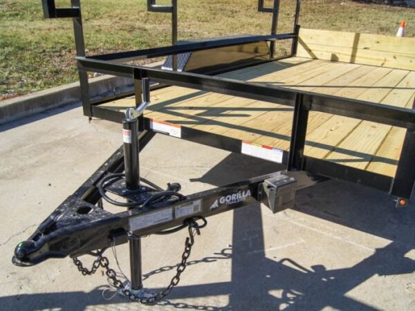 6.4x12 Straight Deck Utility Trailer 6ft Ladder Racks (2) 3500lb Axles - Image 8