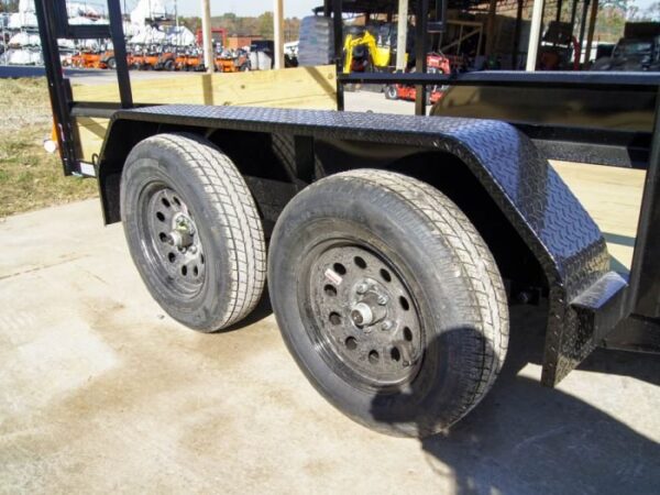 6.4x12 Straight Deck Utility Trailer 6ft Ladder Racks (2) 3500lb Axles - Image 11