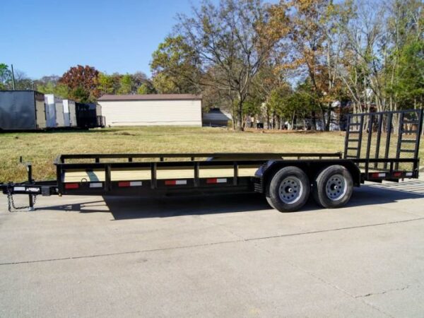 7x20 Heavy Duty Straight Deck Utility Trailer (2) 5,200lb Axles with Brakes - Image 2