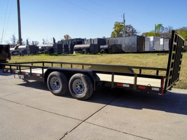 7x20 Heavy Duty Straight Deck Utility Trailer (2) 5,200lb Axles with Brakes - Image 4