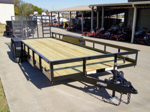 7x20 Heavy Duty Straight Deck Utility Trailer (2) 5,200lb Axles with Brakes - Image 9