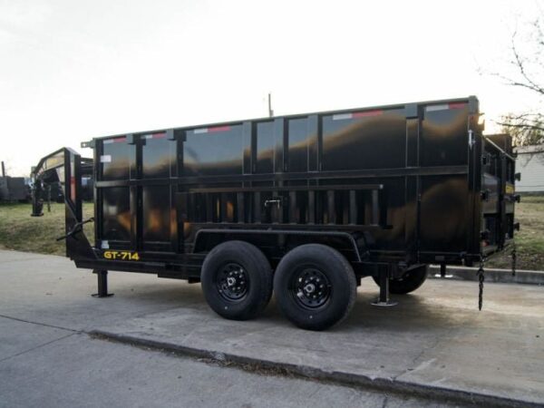 7x14 Gooseneck Hydraulic Dump Trailer with 4ft Side (2) 7K Axles - Image 5